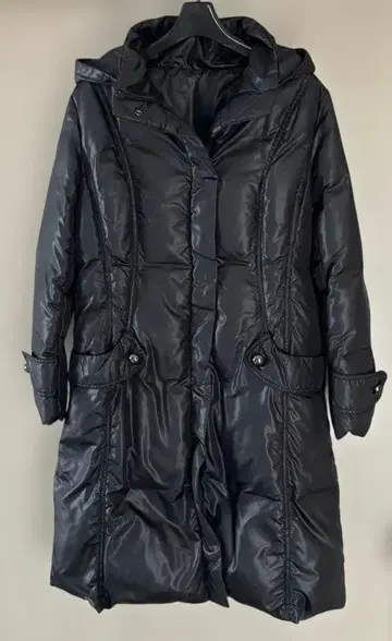 새상품급 후드 부착 다운 코트 블랙 L