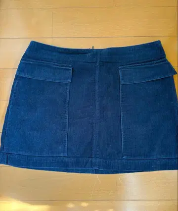 ZARA BASIC 네이비 코듀로이 미니 스커트