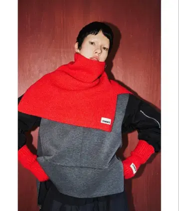 OMMO 케이프 & 암워머 세트 레드