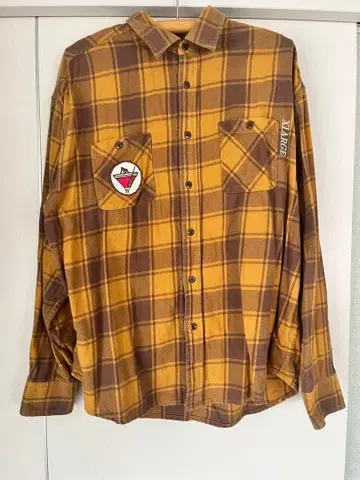 체크 무늬 플란넬 셔츠 X-LARGE