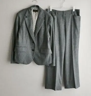 TRANS WORK 빅 사이즈 캐시미어 혼방 팬츠 수트 셋업