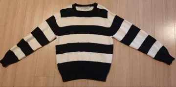 RAffa MORINA BEAMS 별주 알파카 와이드 보더 크루넥 니트