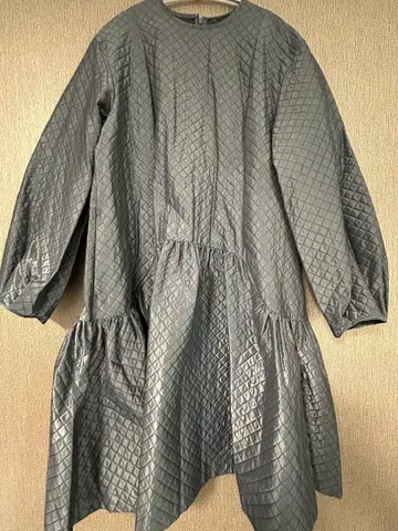 quilted jacquard panel dress