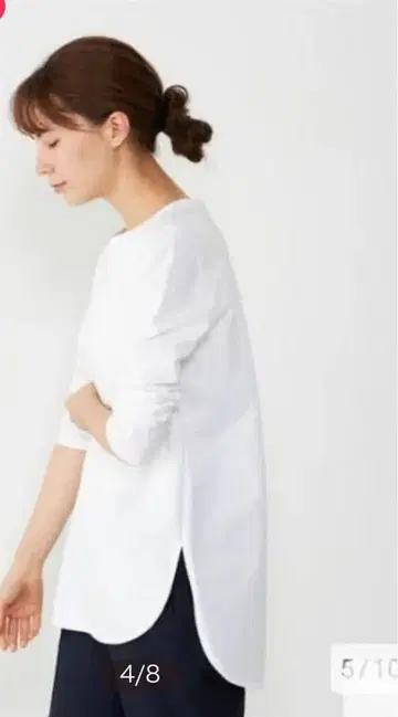 PLST 화이트 긴팔 T셔츠 M