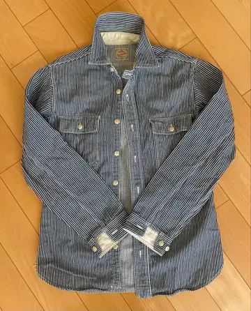 터프니스 toughness 셔츠 자켓 히코리 스트라이프 사이즈 M