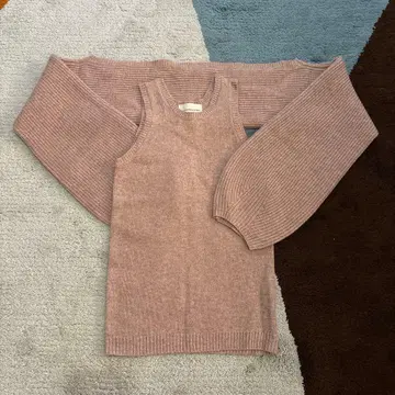 [ GALLARDAGALANTE NAVY ] 니트 탱크탑 + 암워머