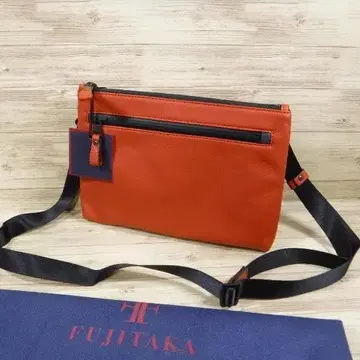 후지타카 FUJITAKA 일본제 정가 25만 소가죽 천연 가죽 숄더백