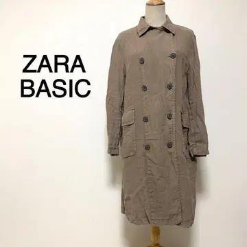 ZARA BASIC 브라운 컬러 린넨 코트