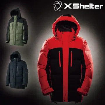 GIGA PUFF 다운 자켓 3L 블랙/올리브