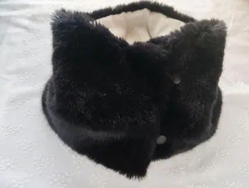 일본산 에코 퍼 넥워머 민감성 피부에 순한 항균 원단 포함 / 블랙