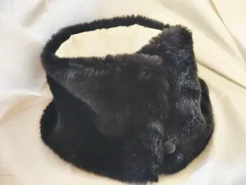 일본산 에코 퍼 넥워머 민감성 피부에 순한 핸드메이드 / 블랙