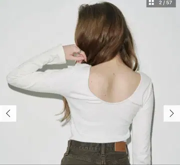 EVRIS 백 오픈 리브 상의