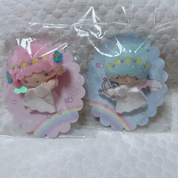 산리오 초귀여움 키키라라 봉제 인형 브로치 퍼프포프