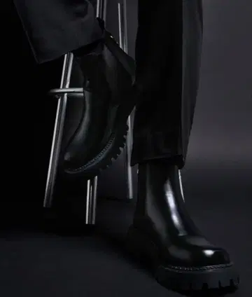 [ ADRER ] 하이 솔 링 스플릿 레더 사이드 고어 부츠 XL