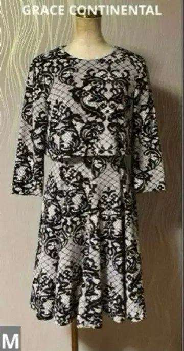 GRACE CONTINENTAL 볼레로풍 레이스 패턴 원피스