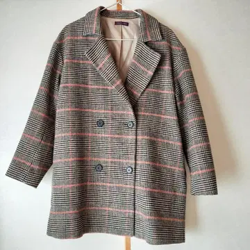 [ 새상품급 ] URBAN RESEARCH 체크 무늬 더블 브레스트 코트
