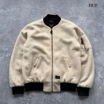 [ HUF ] 하프 집업 보아 자켓 플리스 블루종 ma-1