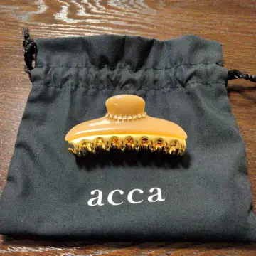 acca 베이지 헤어 클립 M