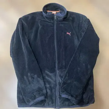PUMA 블랙 복슬복슬 플리스 자켓