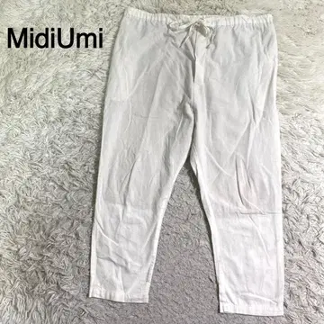 MidiUmi 화이트칼라 린넨 캐주얼 팬츠