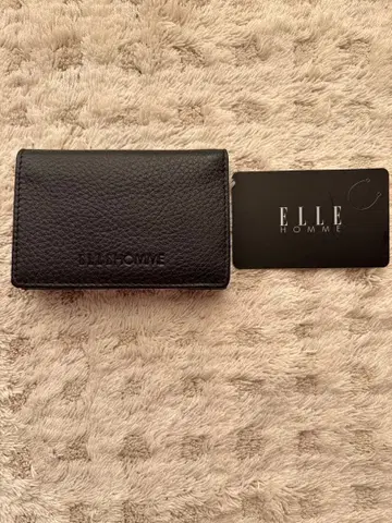 ELLE HOMME 가죽 블랙 카드 케이스