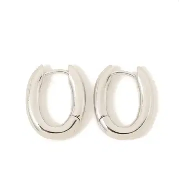 Ray BEAMS 나카오레 오벌 후프 귀걸이