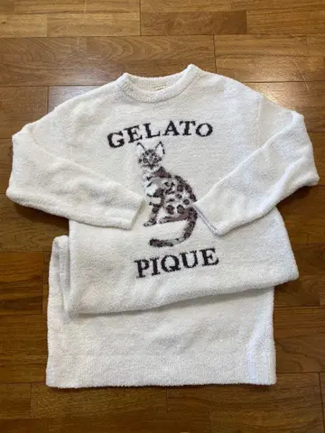 gelato pique 고양이 프린트 룸웨어