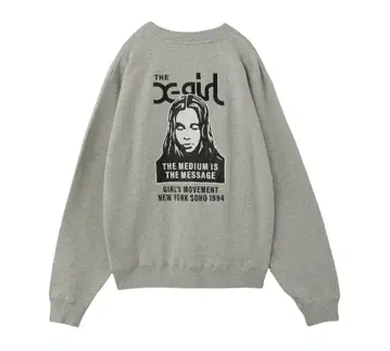 새상품 엑스걸 X-girl FACE LOGO SWEAT 맨투맨