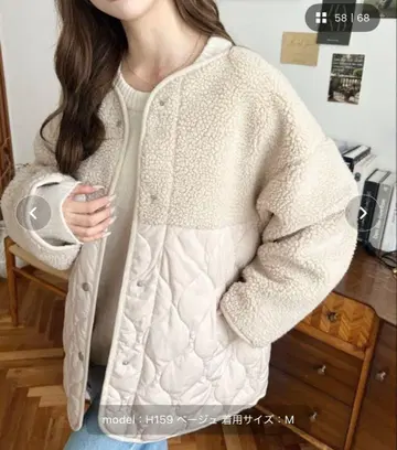 [ 새상품급 ] 보아 퀼팅 절개 코트