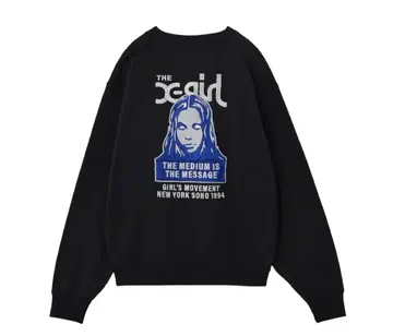 새상품 엑스걸 X-girl 페이스 로고 맨투맨