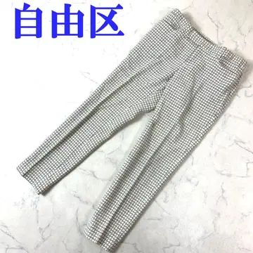 자유구 슬랙스 팬츠 하운드투스 화이트 폴리에스테르 40 C4949