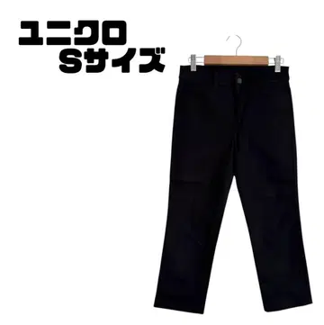 유니클로 슬림핏 팬츠 블랙 코튼 스트레치 61cm