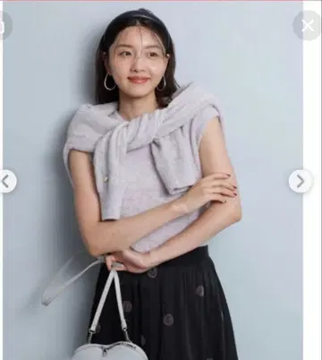 JUSGLITTY 라메 벨로아 가디건 라이트 그레이