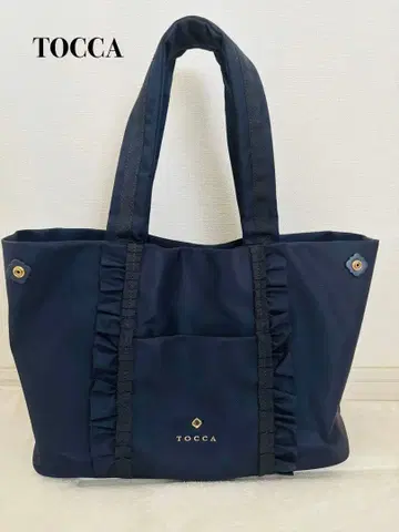 TOCCA 프릴 토트백 네이비