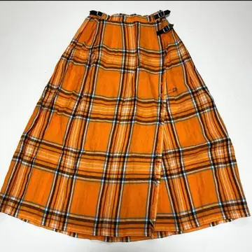 오닐 오브 더블린 오렌지 체크 스커트