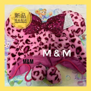 [ 핑크/팬캡 ] 레오파드 무늬 미니 디즈니 화이트