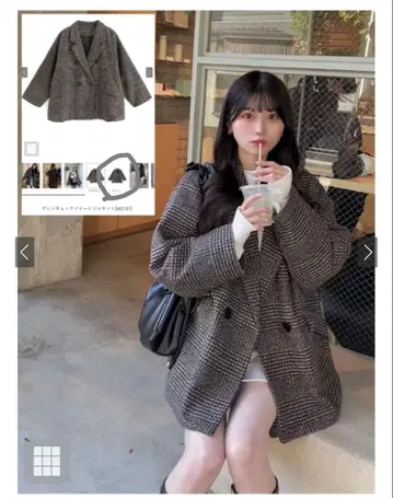 글렌체크 트위드 자켓