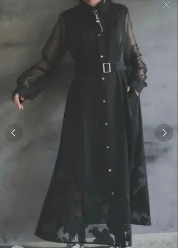 배색 절개 시어 원피스 (시착만 한 새상품)