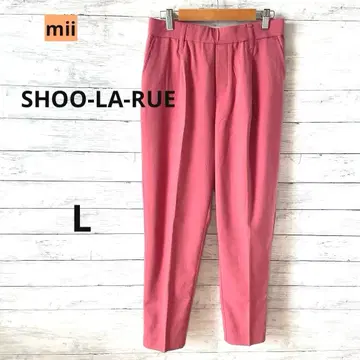 [슈랄] 턱인 테이퍼드 슬랙스 L 핑크 오피스 멋쟁이