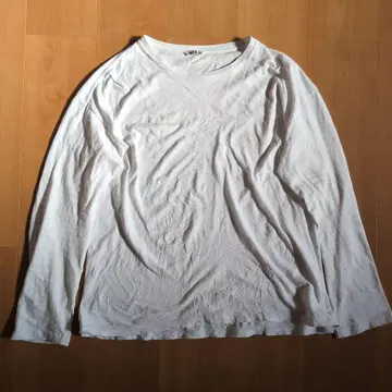 AURALEE 화이트 긴팔 티셔츠 A5AT085T 사이즈 3