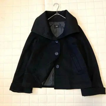 [ 익명 배송 ] VICKY 비키 숏코트 블랙 판초 케이프 코트 루즈핏