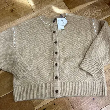 택 포함 새상품 사만사 모스모스 2way 스티치 니트 베이지