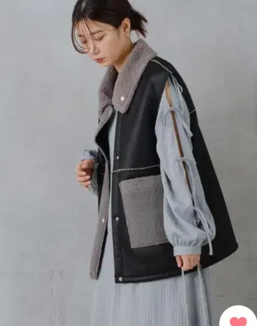 Kastane 페이크 무스탕 베스트 카스타네