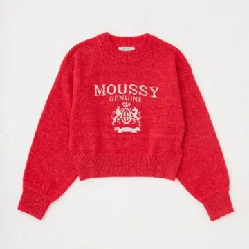 MOUSSY 니트 상의 빨간색