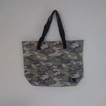 카모 패턴 나일론 토트백