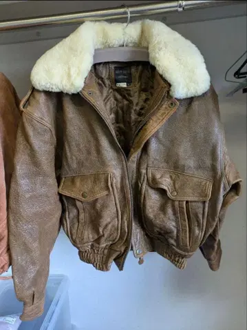 ARGENT GROUND 가죽 자켓 L 사이즈 보아 카라 부착