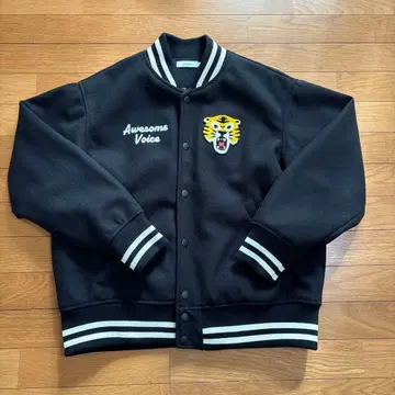 graniph 바시티 자켓 M 블랙 동물 자수