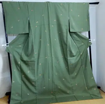 순수 실크 시크하고 화려한 코몬 이중 기모노 시츠케 포함