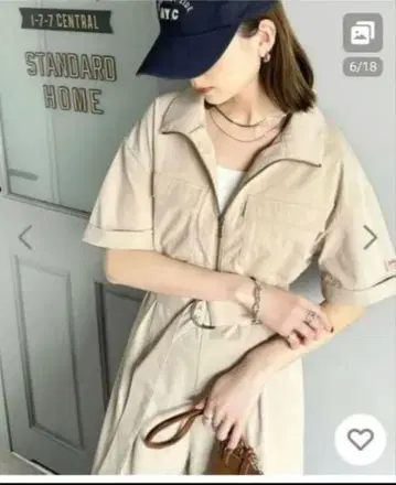 새상품급 java 베이지 반팔 올인원 지퍼 있음 벨트 있음