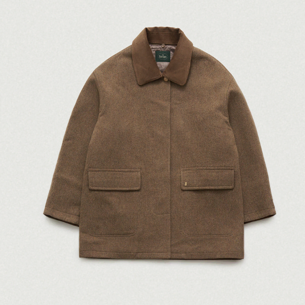 The Barnet Snow White Half Balmacaan Coat #더바넷,#더바넷코트